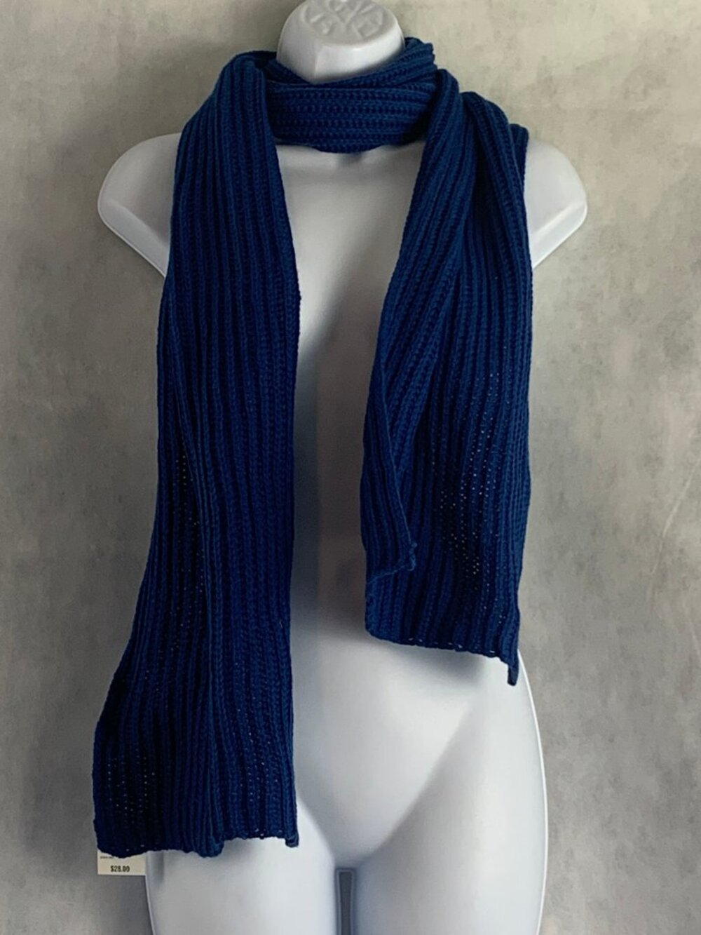 Style & Co. Women's Ribbed Muffler Scarf, Blue, One Size Fits Most